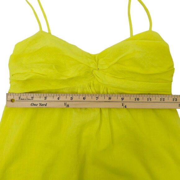 Hello2You Yellow Cotton Tank Top Womens Size XS Spaghetti Straps Strappy NEW - Picture 3 of 12